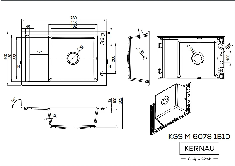 KGS M 6078 1B1D Black Metallic